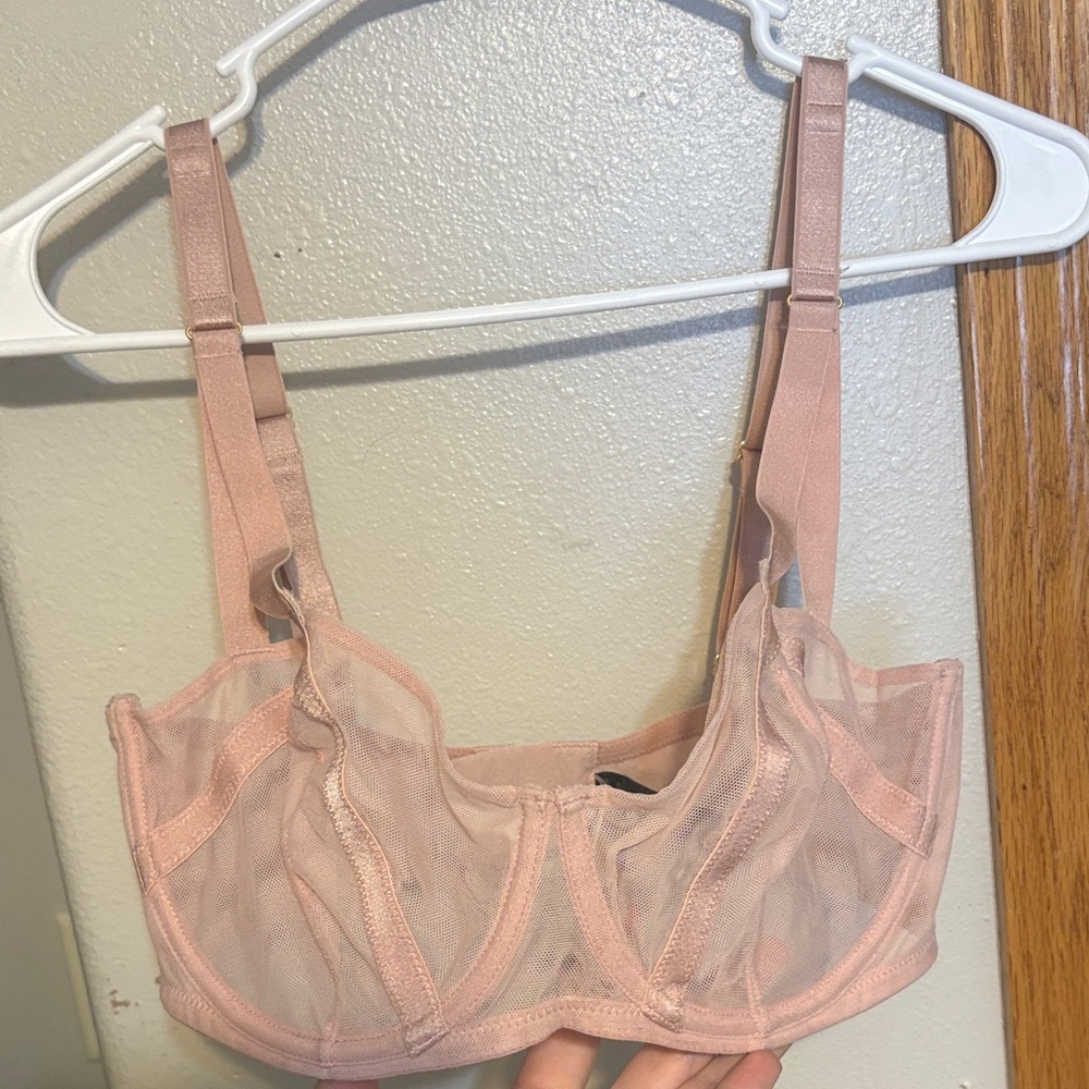 Sheer Pink Underwire Bra